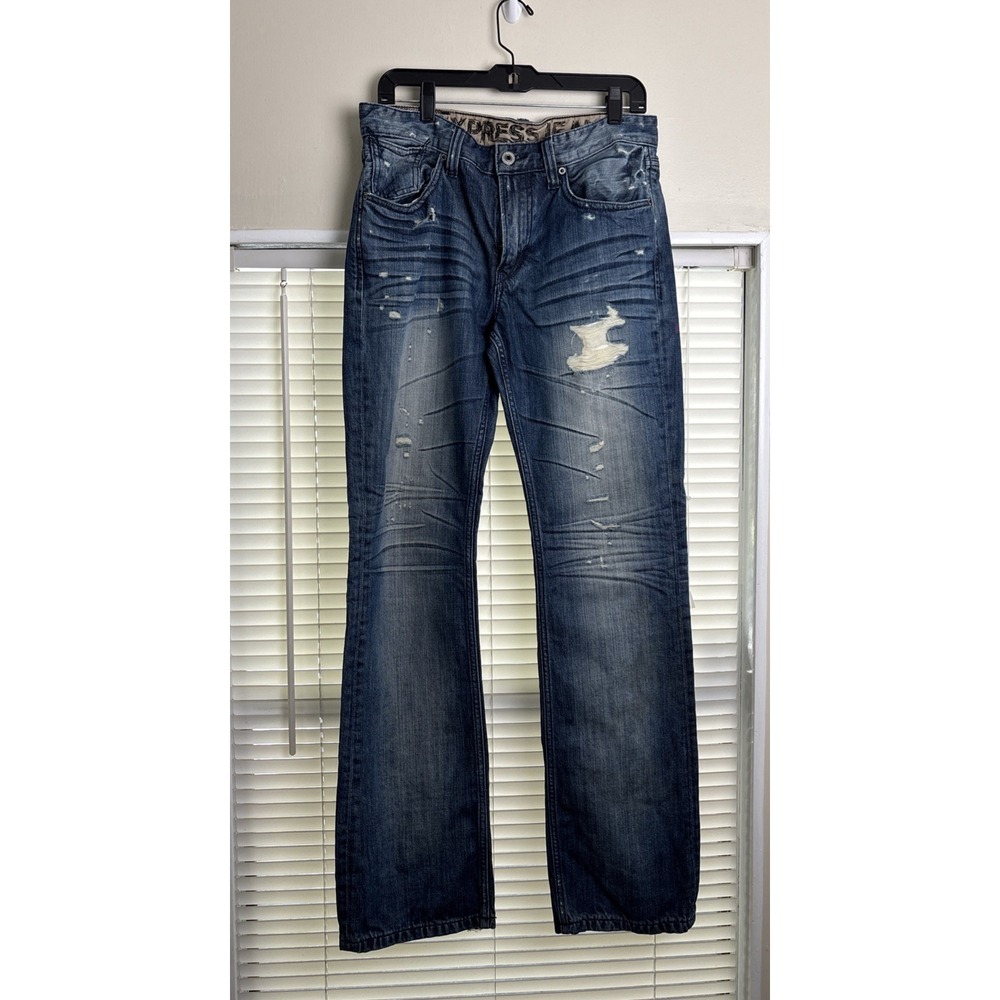 Distressed Express Jeans Slim Boot Leg  32x34 Men's Denim Jeans Torn Jeans